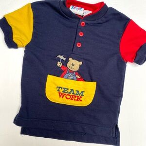 Steps Kids Navy Bear T-Shirt